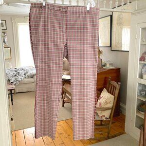 Marina Sport / Marina Rinaldi Multicolor Straight-leg Plaid Trousers